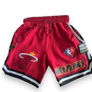 Red Miami Heat 75th Anniversary NBA Finals Championship Shorts Pro Standard Med